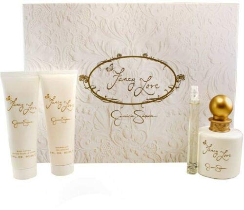 Fancy Love Gift Set 3.4 oz EDP Spray + 3.0 oz Body Lotion + 3.0 oz Shower Gel + 0.34oz Travel Spray
